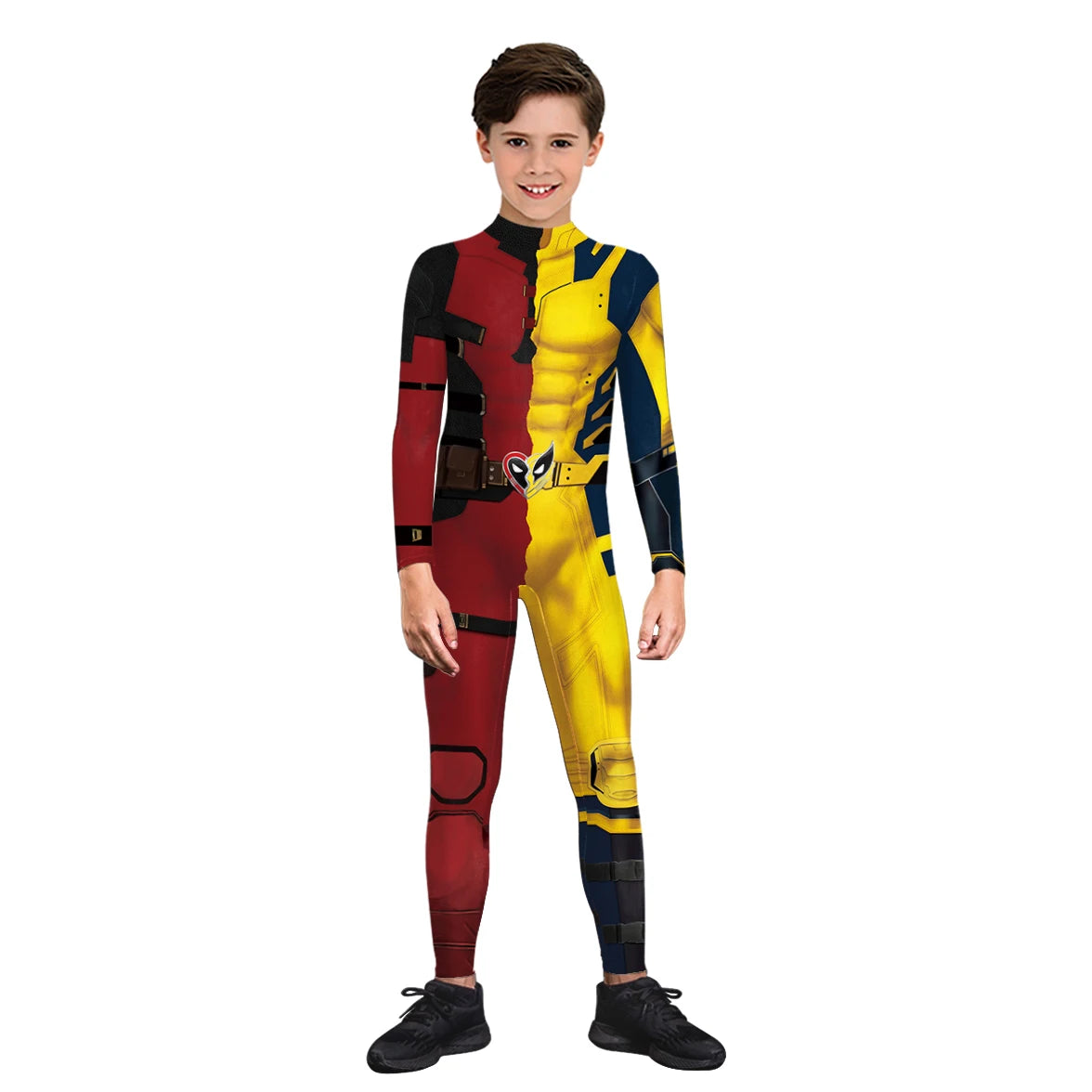 Deadpool Wolverine Cosplay Costume Girls Boys Jumpsuit Halloween Superhero Deadpool 3 Cosplay Zenti Party Bodysuit Children Tops - Premium  from Lizard Vigilante - Just $23.88! Shop now at Lizard Vigilante