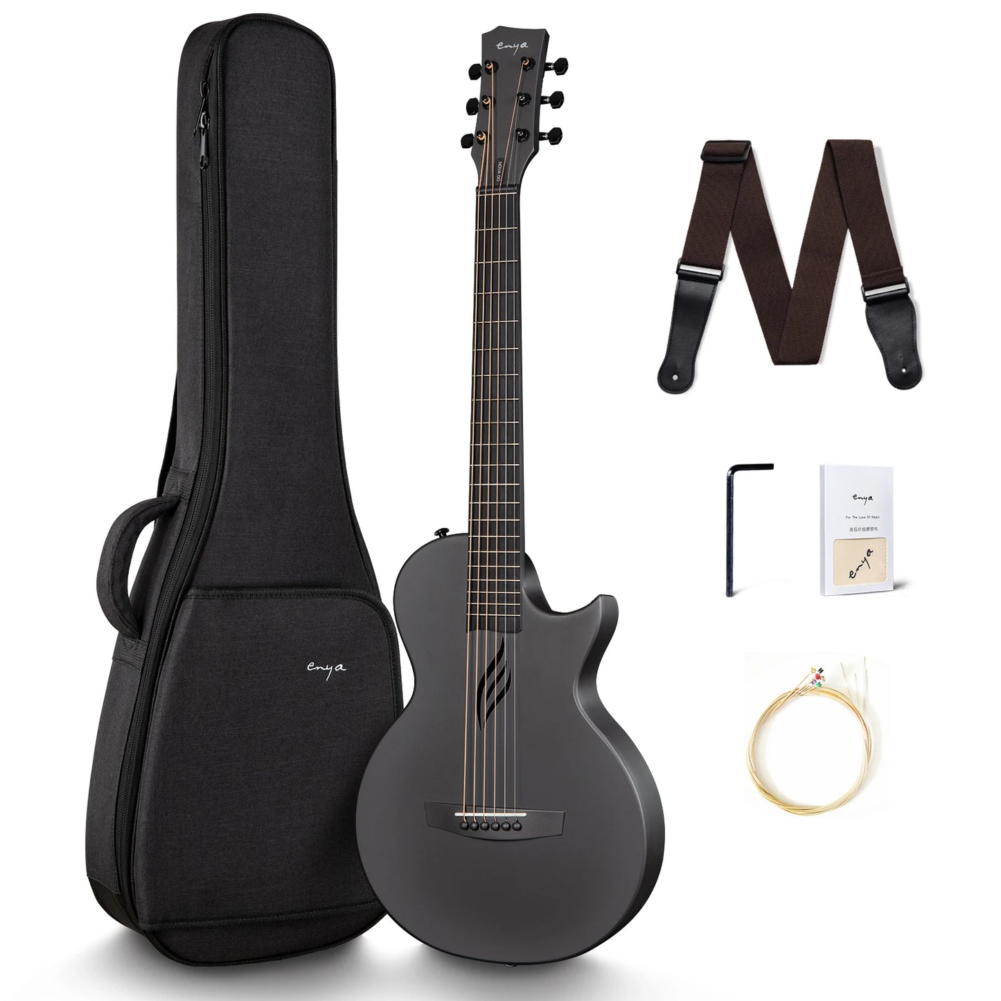 Enya Nova Go Carbon Fiber Acoustic Guitar | Portable and Powerful - Premium guitar from Lizard Vigilante - Just $299.99! Shop now at Lizard Vigilante