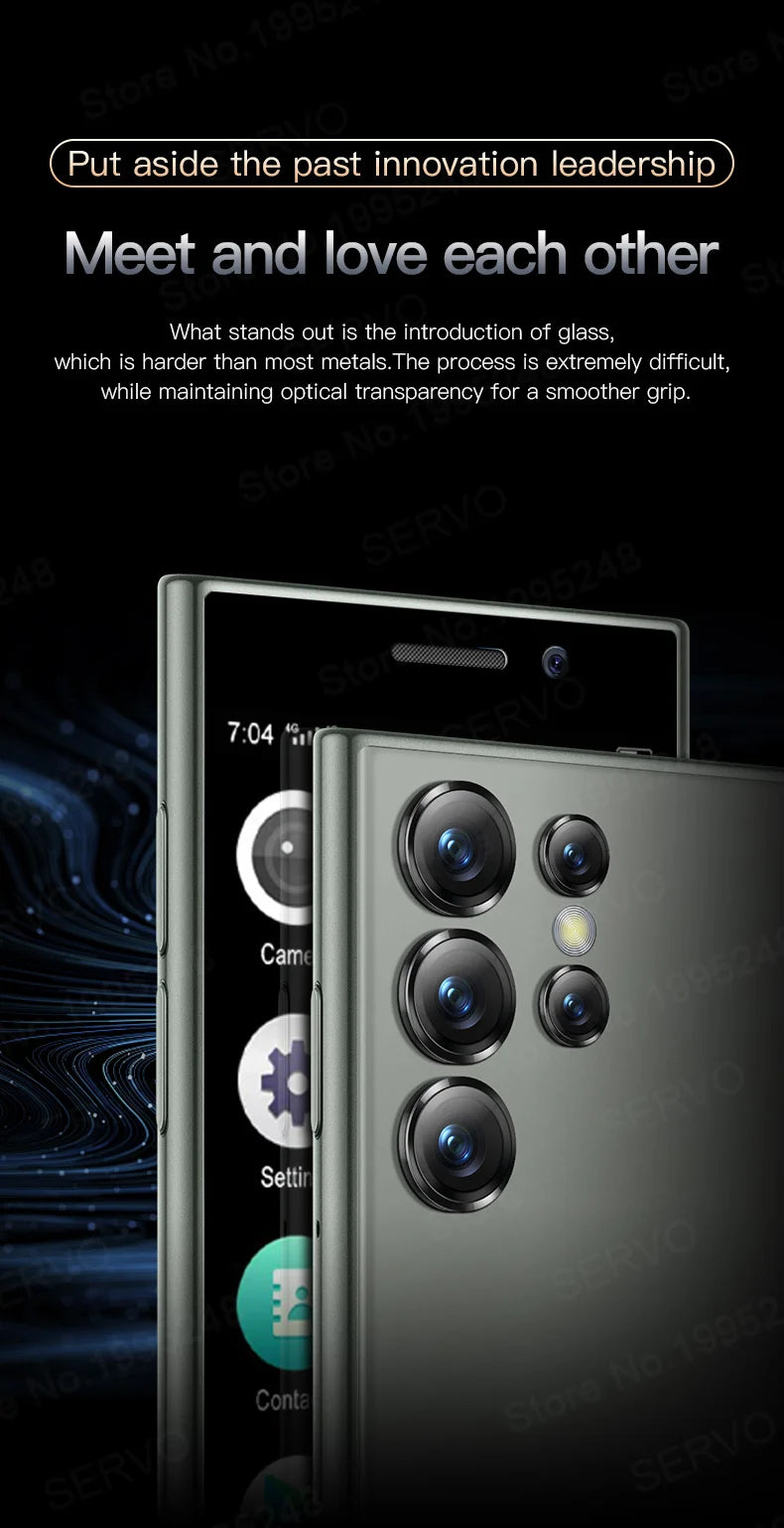 SERVO S24 Mini Pocket Smartphone 2GB 16GB 4G Netcom Android Native System MT6737 WIFI Hotspot Small Palm Smart Phones New Update