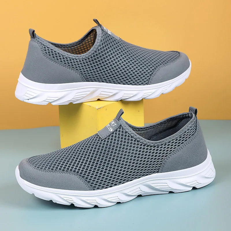 Men's Breathable Slip-On Sneakers – Classic Casual Mesh Running Shoes - Premium shoes from Lizard Vigilante - Just $28.88! Shop now at Lizard Vigilante