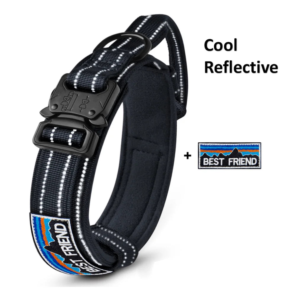 Durable Tactical Dog Collar and Leash Set – Adjustable, Padded, Reflective Military Training Collar for Medium to Large Dogs - Premium collar from Lizard Vigilante - Just $22.99! Shop now at Lizard Vigilante