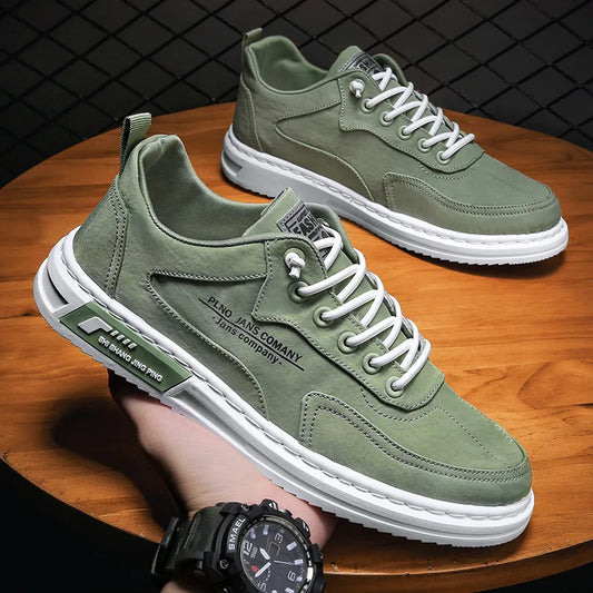 Men's Vulcanized Canvas Shoes – Classic Platform Casual Shoes, Breathable, Anti-Odor, Skate Style Flats for Spring & Autumn - Premium shoes from Lizard Vigilante - Just $48.88! Shop now at Lizard Vigilante