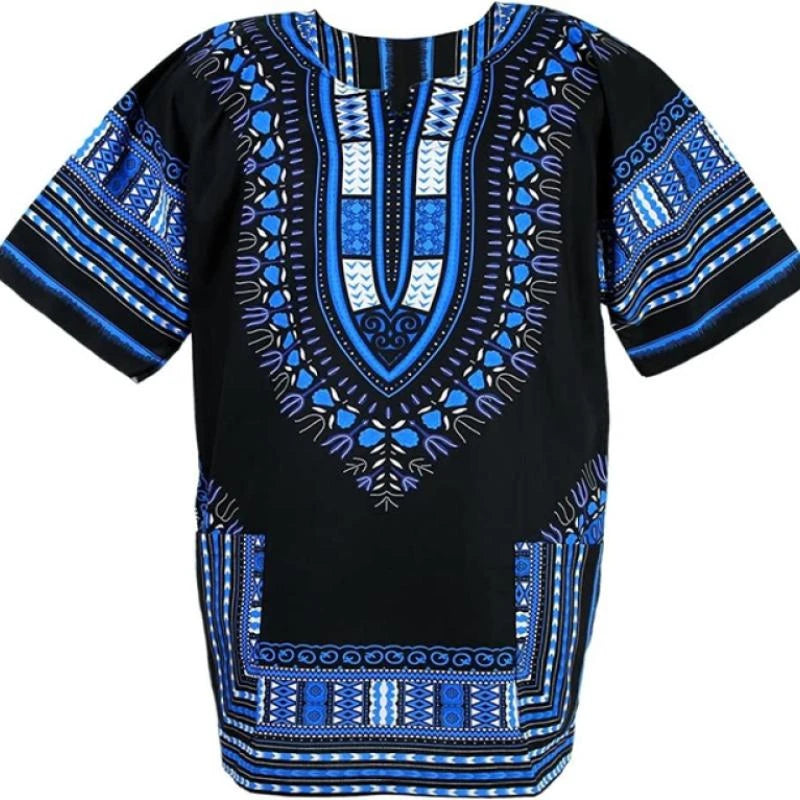 Men's 3D Printed Dashiki Short Sleeved T-shirt Comfortable Oversize Top Men Clothing Streetwear Tees - Premium shirt from Lizard Vigilante - Just $22.99! Shop now at Lizard Vigilante