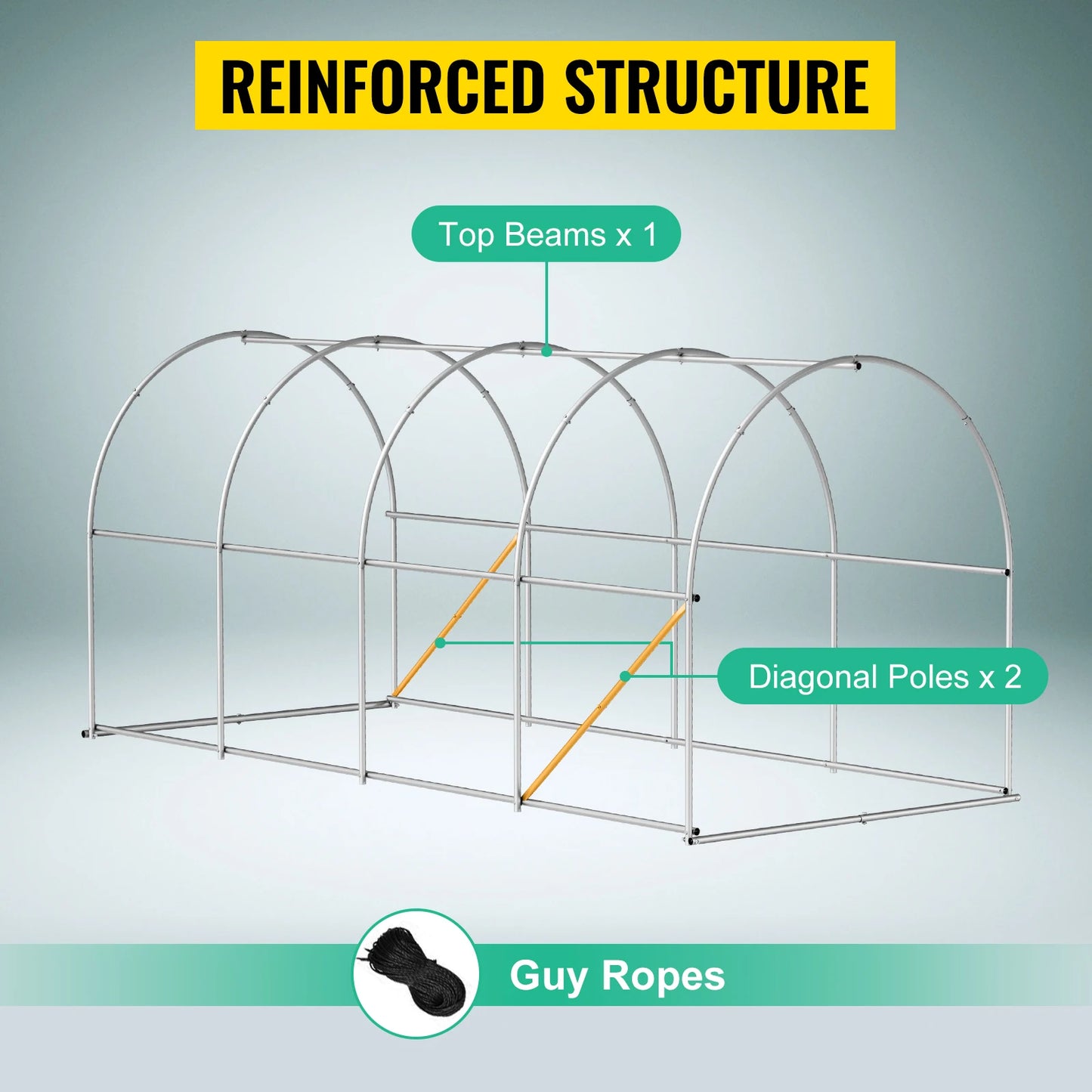 VEVOR Walk-In Tunnel Greenhouse with Galvanized Steel Frame & Waterproof Polyethylene Cover – Durable, Easy Assembly, Multiple Sizes Available - Premium greenhouse from Lizard Vigilante - Just $198.88! Shop now at Lizard Vigilante