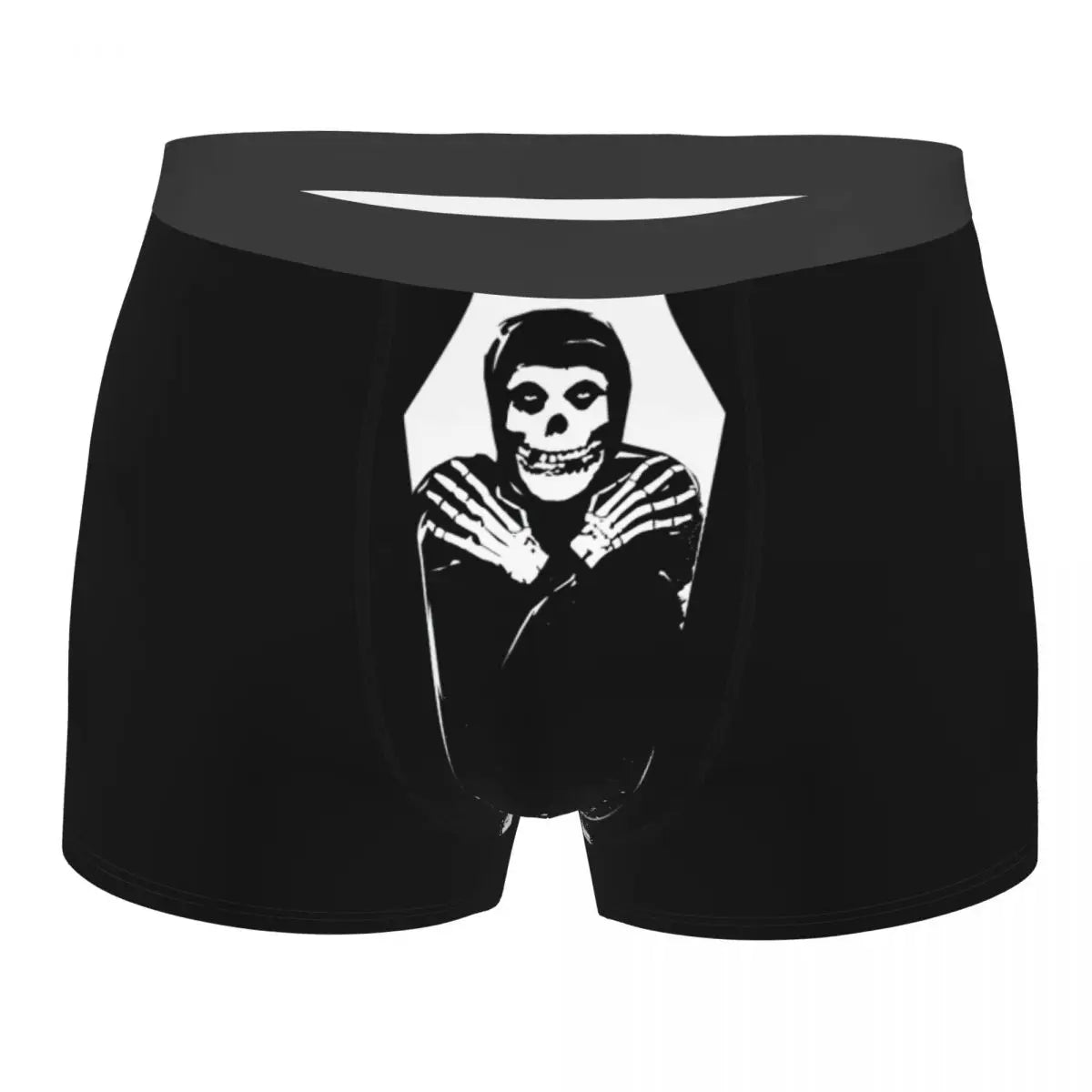 Misfits Skull Underwear Men Stretch Heavy Metal Music Boxer Briefs Shorts Panties Soft Sexy Underpants For Male - Lizard Vigilante