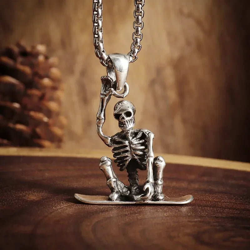 Vintage Lucifer Demon Ram Necklace – Gothic Satanic Pendant for Men – Eye of Truth Punk Party Jewelry - Premium pendant from Lizard Vigilante - Just $16.66! Shop now at Lizard Vigilante