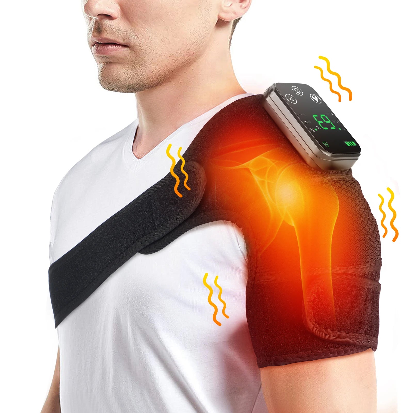 Electric Heating Knee Massager Joint Elbow Knee Pad Shoulder Pad Vibration Knee Shoulder Massage Health Care - Premium  from Lizard Vigilante - Just $23.99! Shop now at Lizard Vigilante