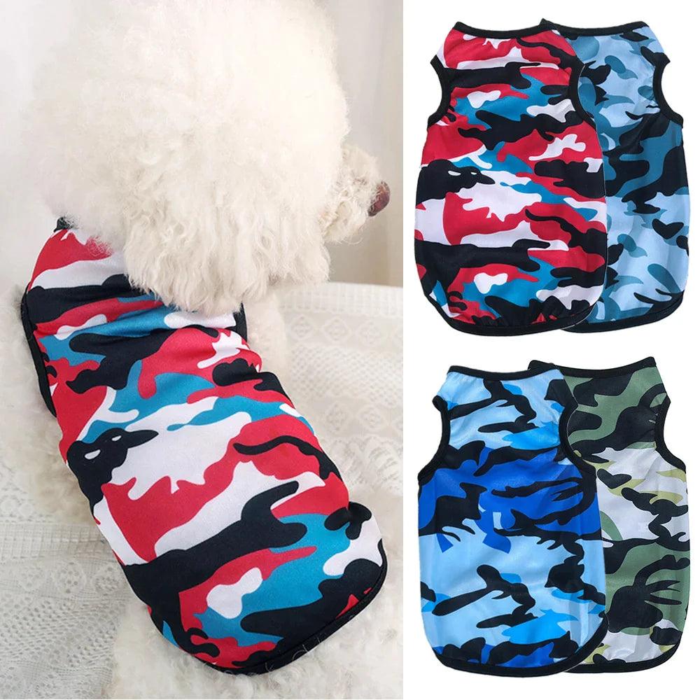 Pets Printed Vest Pet Animals Camouflage Vest Breathable Tops Dogs Cats Vest Cool Dog Clothes Sleeveless Tops Puppy T-shirts - Lizard Vigilante