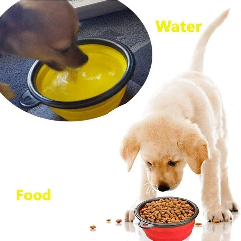 Pet Folding Silicone Bowl Collapsible Dog Food Bowl Water Large Outdoor Pet Travel Bowl Portable Puppy Food Container Feeder - Premium  from Lizard Vigilante - Just $13.99! Shop now at Lizard Vigilante