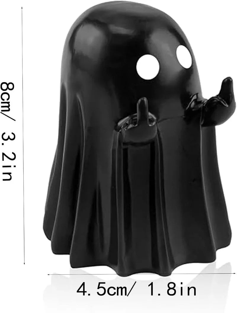 Halloween Ghost Figurine Cute Spooky Ghost Statue Funny Ghost Ornaments Halloween Decorations Indoor Home Office Desk Decor