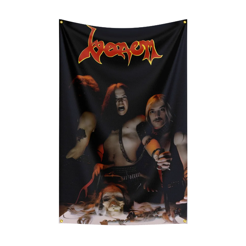 Heavy Rock Band Venom Flag – 3x5Ft Polyester Digital Printed Banner for Bedroom Wall Art & Outdoor Decoration - Premium banner from Lizard Vigilante - Just $15.99! Shop now at Lizard Vigilante