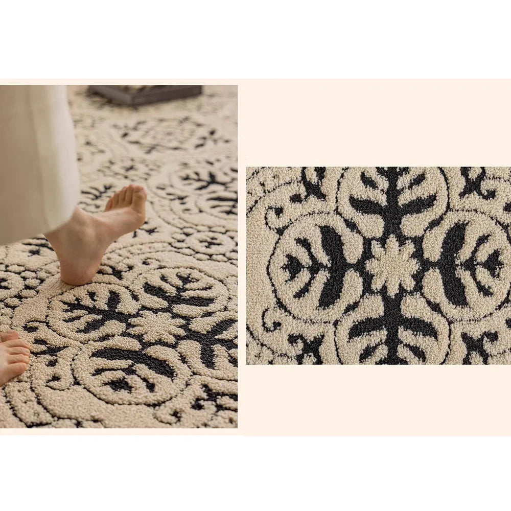 Rectangle 100% Polyester Gray Rugs For Bedrooms Rug Living Room Anti Slip Foot Mats Soft and Comfortable