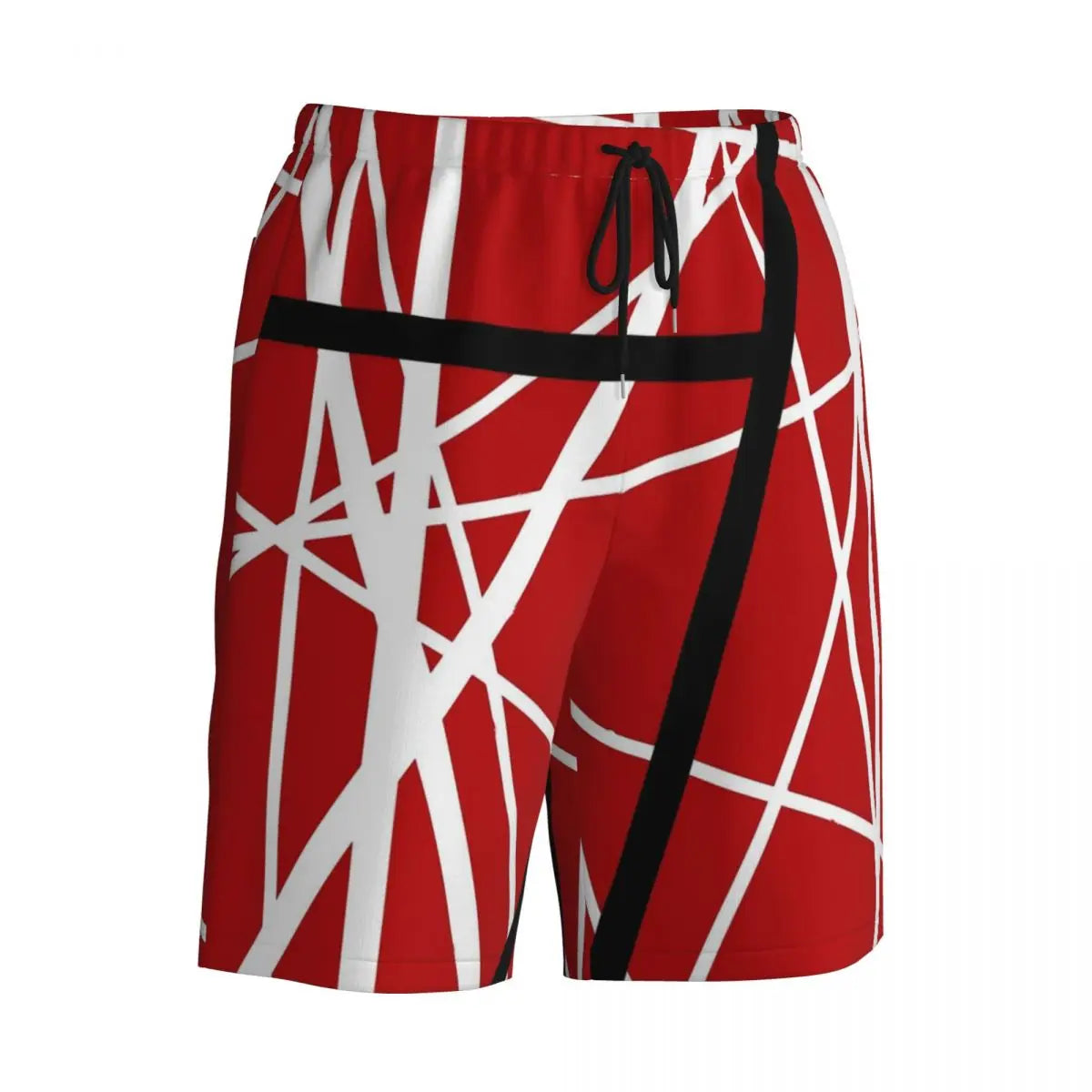 Van Halen Summer Stripes Gym & Swim Shorts – Fast-Dry Digital Print Board Shorts for Men’s Beach Adventures - Premium shorts from Lizard Vigilante - Just $38.88! Shop now at Lizard Vigilante