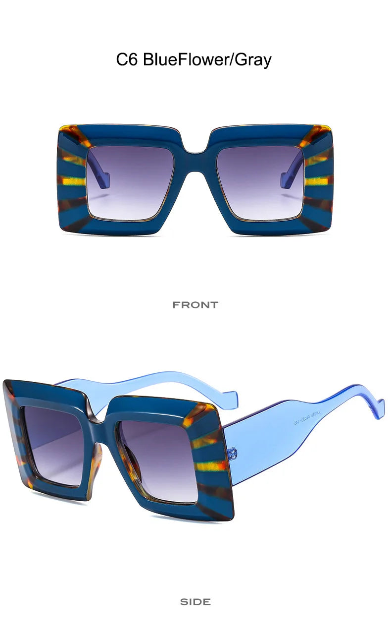 VOLT//BLOK 2025 PunkSquare UV400 Shades — Oversized Futurist Goggle Sunglasses for Women & Men | Cyber-Street Retro Eyewear, Photochromic Anti-Reflective Fashion Bomb - Premium shades from dsers - Just $15.99! Shop now at Lizard Vigilante