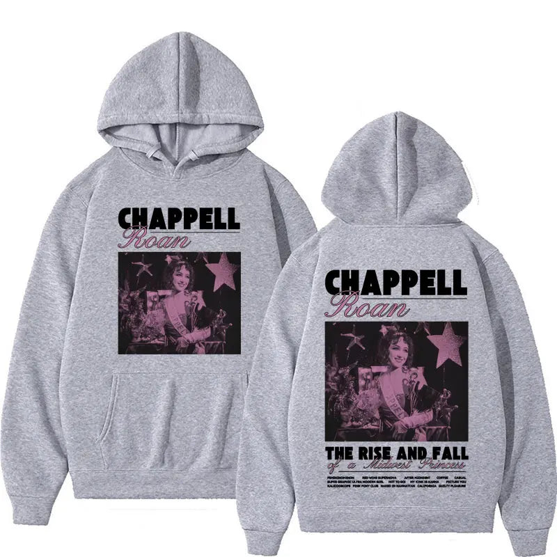Chappell Roan Midwest Princess Tour Women Hoodie Print Pullover Hooded Rapper Hip Hop Singer Fleece Men Sweatshirt Gift for Fans