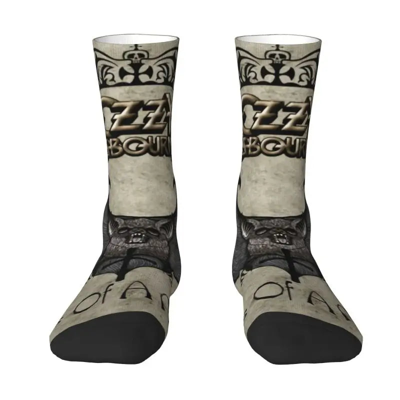 Ozzy Osbourne British Rock Heavy Metal 3D Printed Crew Socks - Premium socks from Lizard Vigilante - Just $18.88! Shop now at Lizard Vigilante