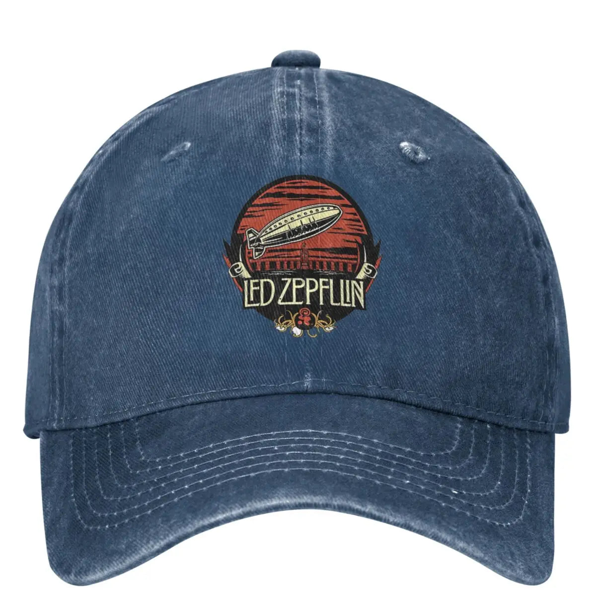 Unisex Leds Mothership Zeppelins Baseball Cap Retro Distressed Denim Adjustable Dad Hat - Premium Hats from Lizard Vigilante - Just $20.99! Shop now at Lizard Vigilante