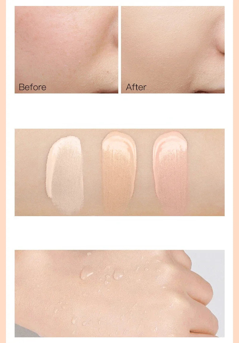 Full Coverage Concealer Foundation Waterproof Matte Face Liquid Foundation Whitening Face Makeup Base Cream Women Cosmetics