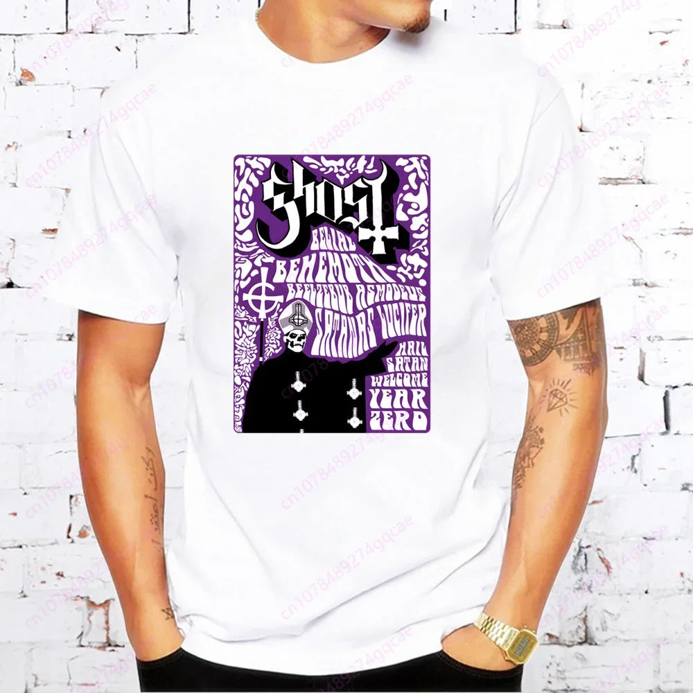 “ECHOES OF THE DAMNED” – GHOST Band Heavy Metal Tee for Men | Summer Fashion T-Shirt for the Loud, the Lost & the Legends - Premium t-shirts from dsers - Just $22.99! Shop now at Lizard Vigilante