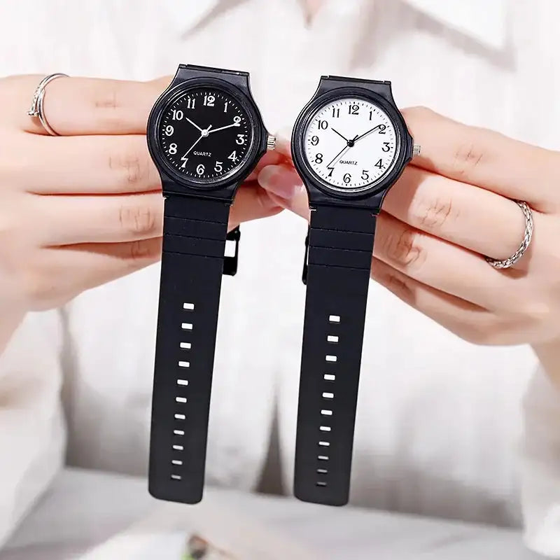 Exam Watch Silicone Strap Simple Women Watch Student Ladies Quartz Wristwatch Waterproof Round Small Dial for Women Reloj Mujer