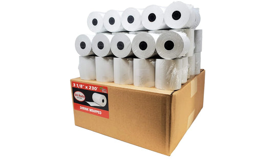 (50 Rolls) 3 1/8 x 230 Thermal Paper Receipt Rolls (55 GSM Premium Quality German Paper) Fits All POS Cash Registers BPA Free - - Premium  from Lizard Vigilante - Just $111.99! Shop now at Lizard Vigilante