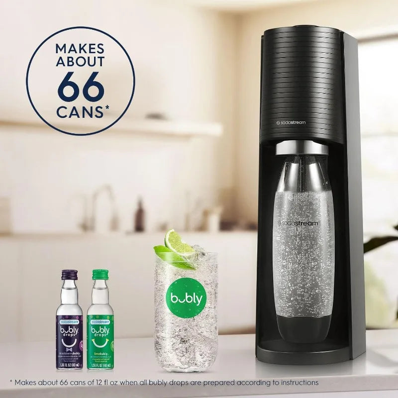 SodaStream Terra Sparkling Water Maker Bundle (Black) with CO2, DWS Bottles, and Bubly Drops Flavors - Includes Everything You Need for Fresh, Custom Sparkling Water - Premium soda maker from Lizard Vigilante - Just $188.88! Shop now at Lizard Vigilante