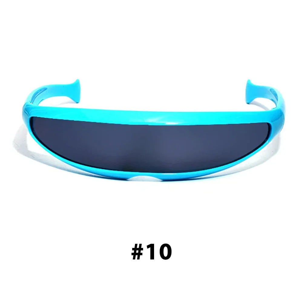CYBERSTRIKE X1: Futuristic Cyclops Visor Sunglasses – UV400 Laser Lens Eyewear - Premium shades from Lizard Vigilante - Just $8.99! Shop now at Lizard Vigilante