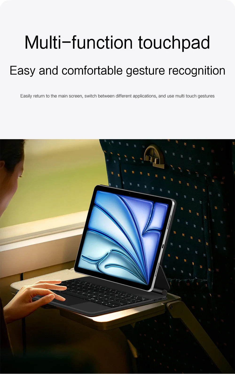 Magic Keyboard Case For iPad Pro 11 inch 12.9" M2 13 M4 Air 4th 5th ipad10 10th 10.9 Smart Cover Multi-touch Magnetic backlight