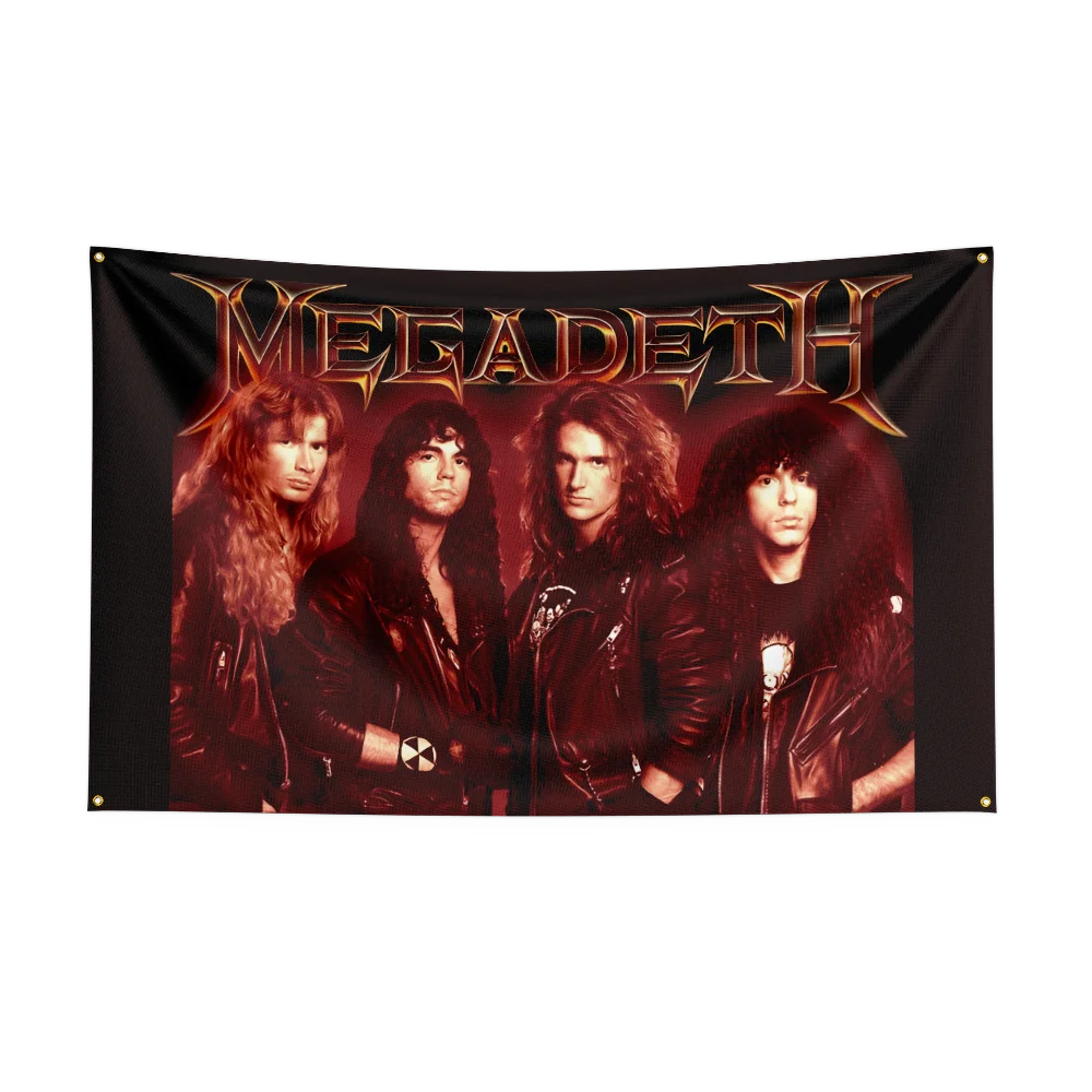 Megadeth Band Flag – Heavy Metal Rock Polyester Banner for Bedroom & Outdoor Wall Art - Premium flag from Lizard Vigilante - Just $17.99! Shop now at Lizard Vigilante