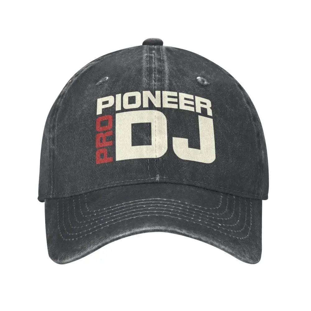 Pioneers DJ Pro Denim Baseball Cap - Custom Logo Trucker Hat for Stylish Sun Protection - Premium hat from Lizard Vigilante - Just $24.88! Shop now at Lizard Vigilante