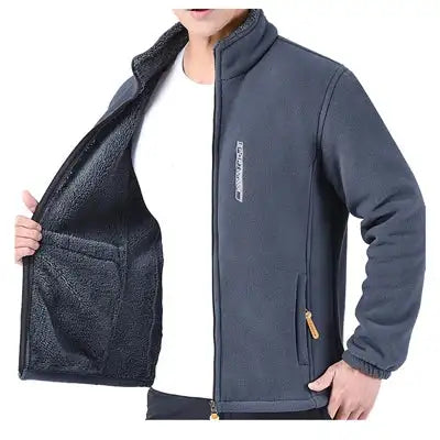 DIMUSI Winter Men's Polartec Jackets Casual Male Outwear Velvet Windbreaker Jackets Mens Soft Fleece Warm Jackets Brand Clothing