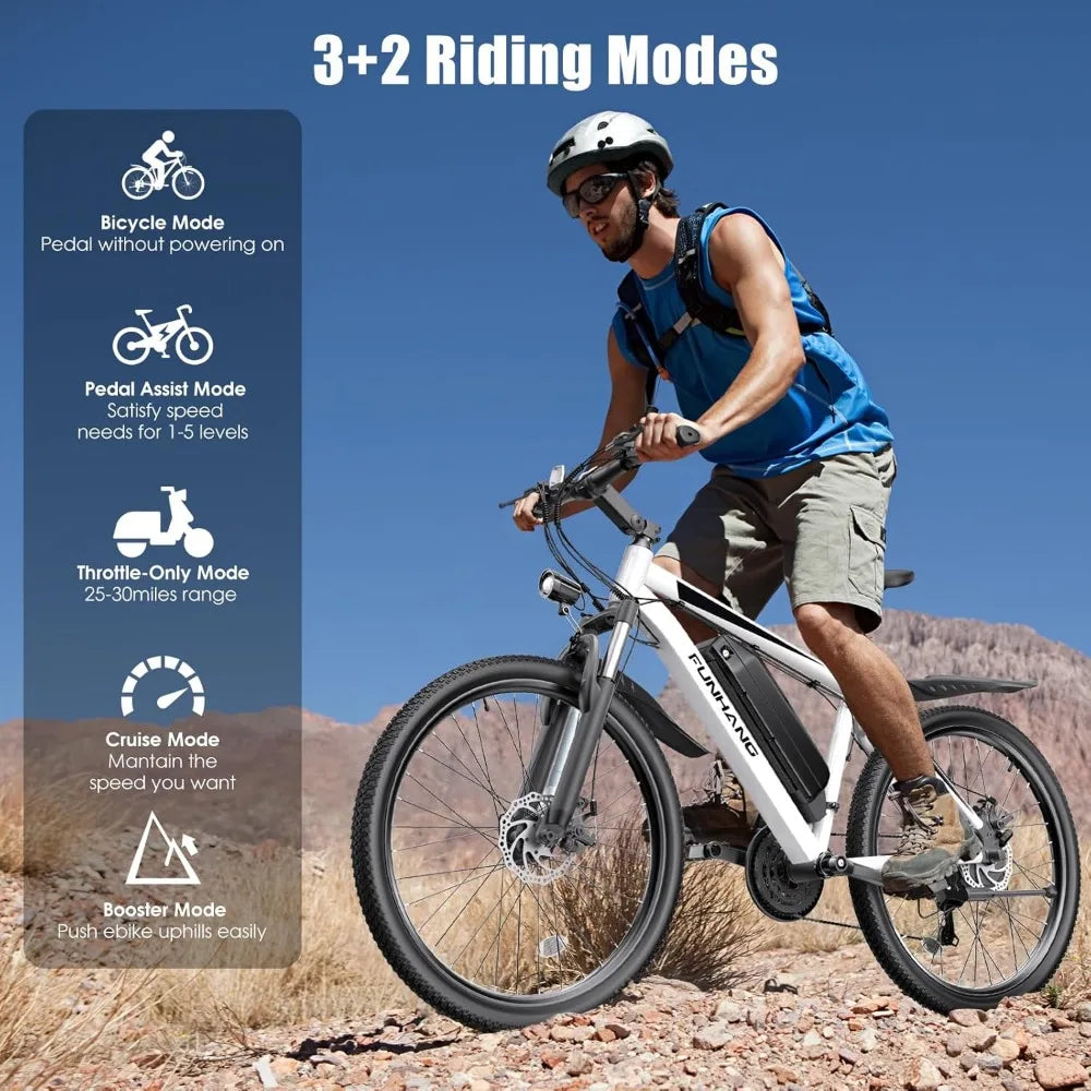 Adventure-Ready Electric Mountain Bike – 750W Peak Power, 26" Tires, 50-Mile Range & Customizable Ride Modes - Premium electric bike from Lizard Vigilante - Just $998.88! Shop now at Lizard Vigilante