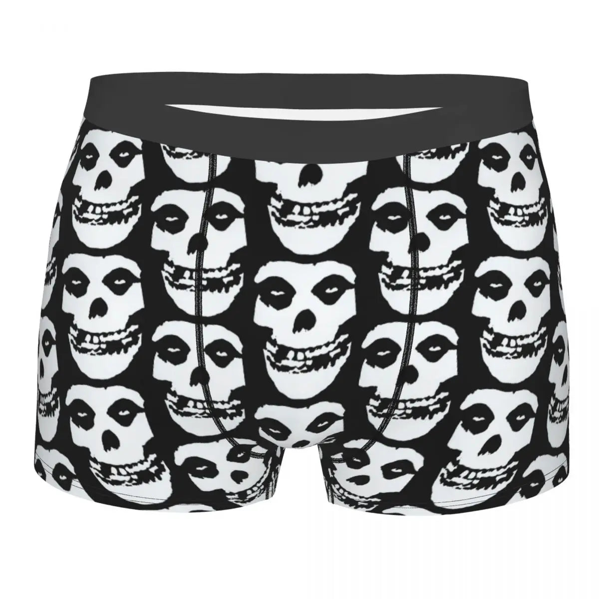 Misfits Skull Underwear Men Stretch Heavy Metal Music Boxer Briefs Shorts Panties Soft Sexy Underpants For Male - Lizard Vigilante