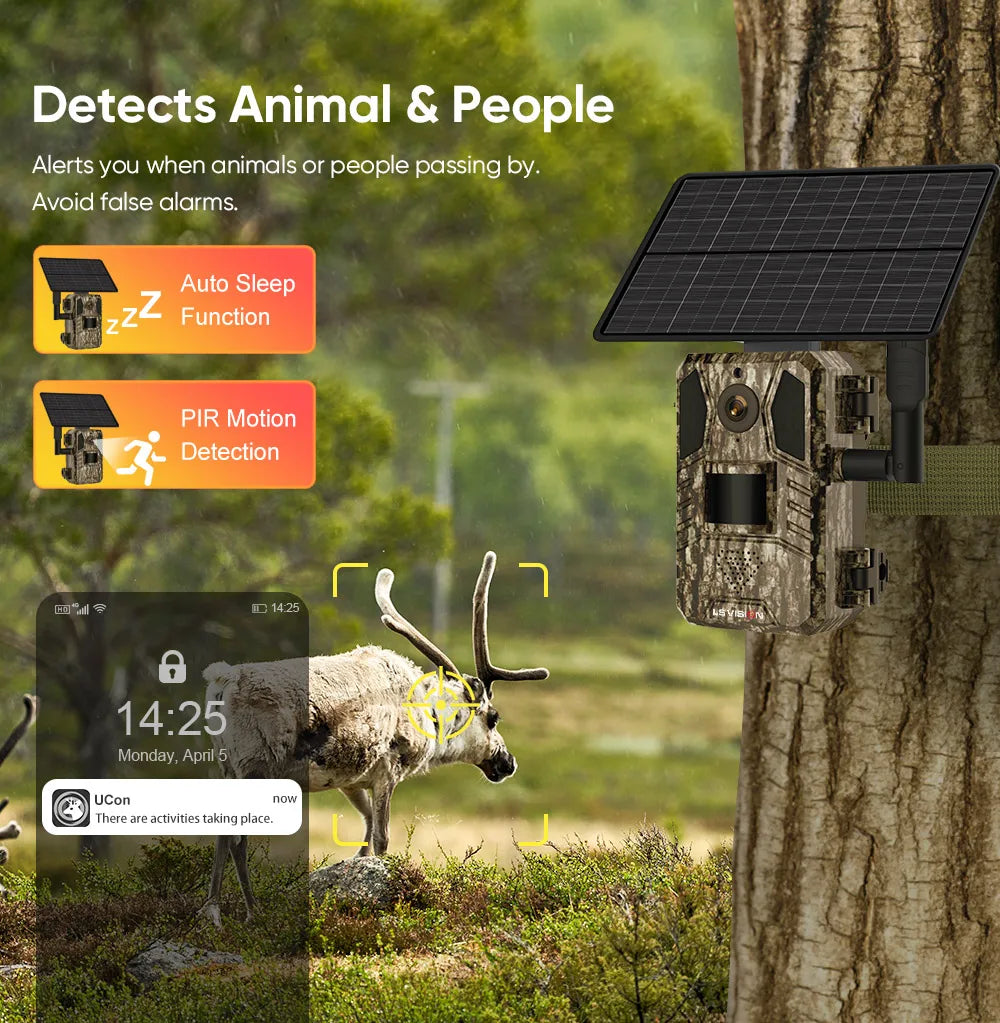 Iron Sentinel 4G Solar Vision Cam — 2K Full-Spectrum Surveillance Beast (Wildlife & Human Detection)