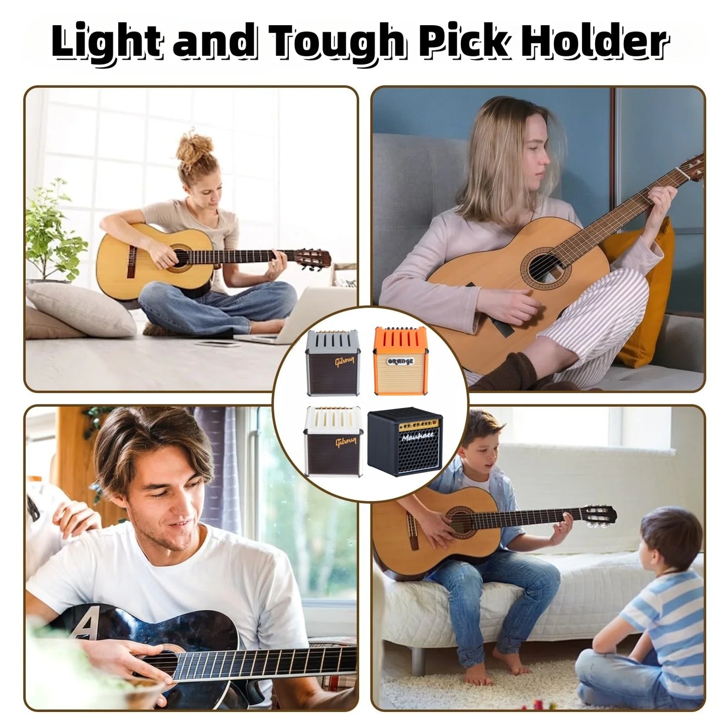 AmpGod Pick Vault – 3D Printed Guitar Pick Holder Shaped Like a Mini Amp for Rockers Who Never Miss a Riff