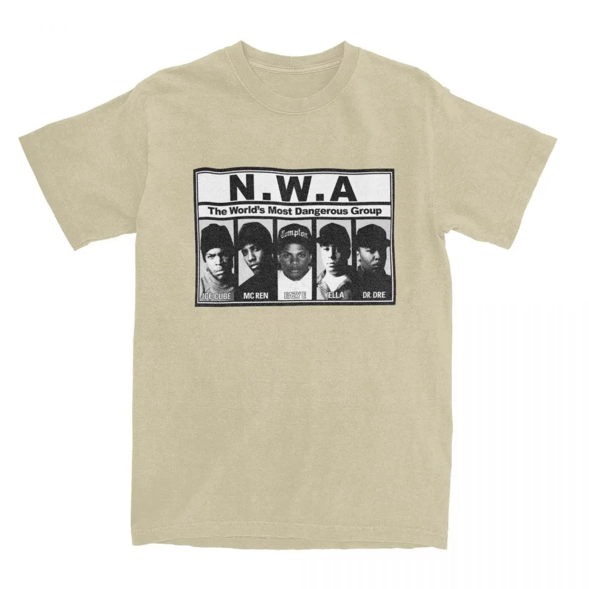 NWA 'Most Dangerous Group' Cotton T-Shirt – Bold Printed Fun Tee for Men and Women - Premium teee from Lizard Vigilante - Just $24.88! Shop now at Lizard Vigilante