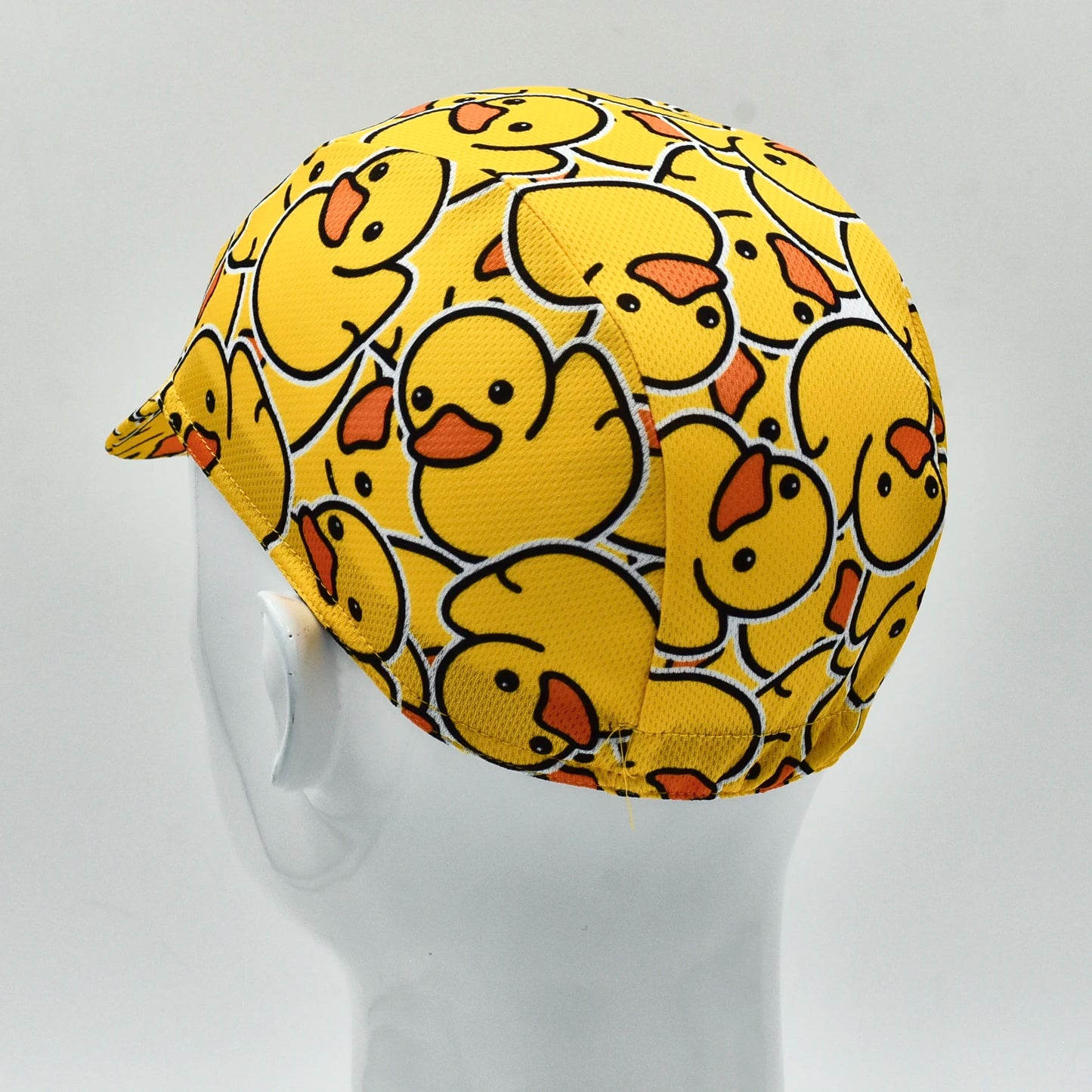 Little Yellow Duck Cycling Cap - Fun Mushrooms Polyester Smiles Bike Hat for Outdoor Sports, Running, and Cycling - Premium cap from Lizard Vigilante - Just $7.99! Shop now at Lizard Vigilante