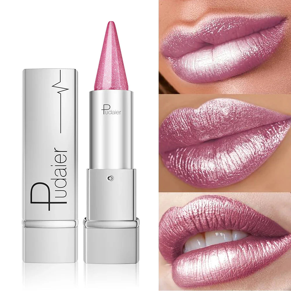 Pearlescent, Sparkle, lipstick forWomen, Lightness, Lipstick WaterproofLong, lipstick 24 Hours Long Lasting.Colorfast, lipstick