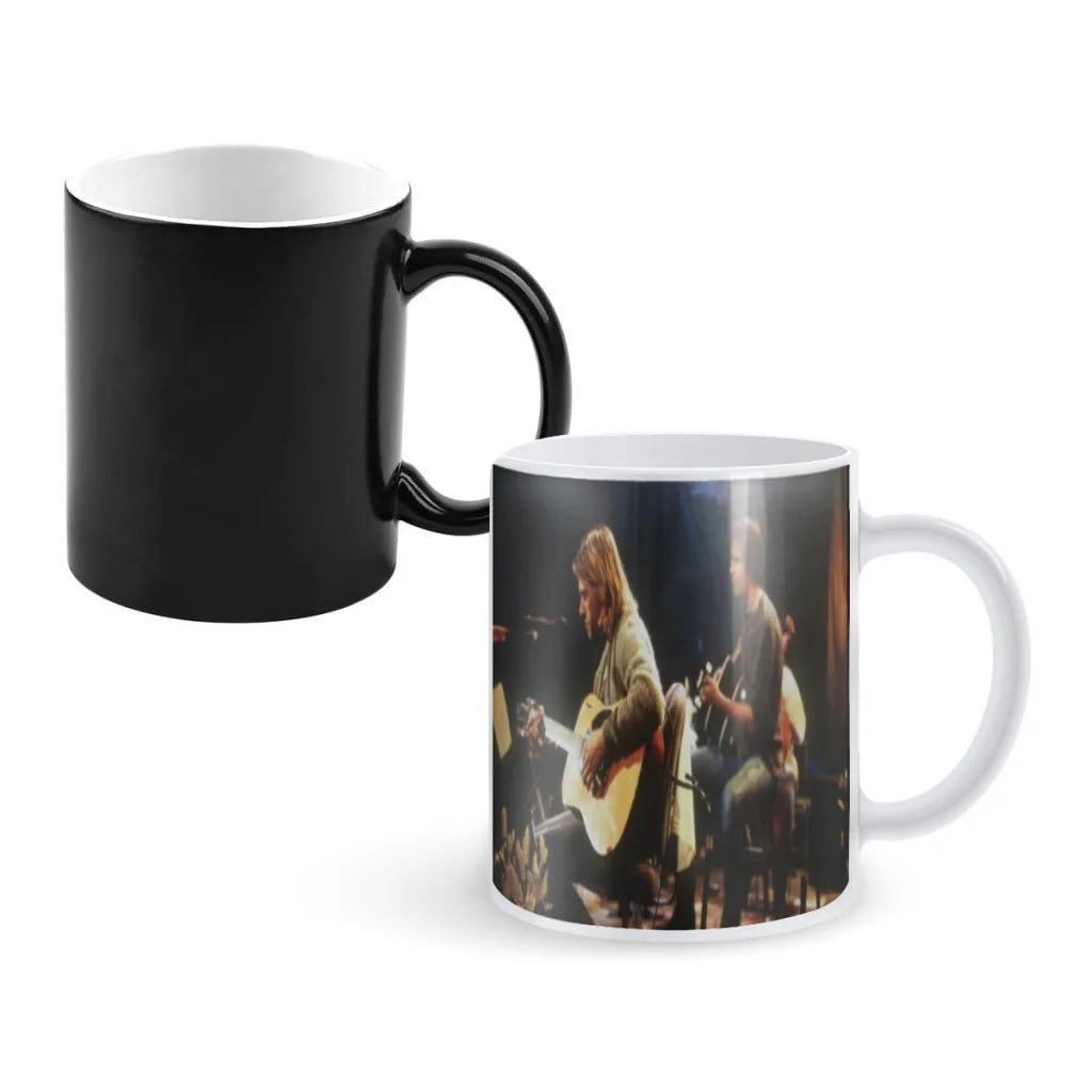 Nirvana Thermochromatic Magic Mug – Heat-Reactive Rock Band Coffee Cup for Bold Fans & Legendary Gifting - Premium mug from Lizard Vigilante - Just $19.88! Shop now at Lizard Vigilante