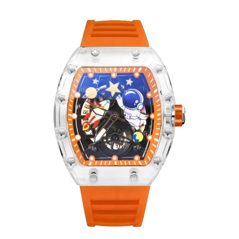 YIKAZE VoidCore Phantom Quartz – Hollow Tonneau Men’s Watch with Luminous Space-Tech Swagger & 3ATM Rebel Resistance - Premium watch from dsers - Just $23.99! Shop now at Lizard Vigilante