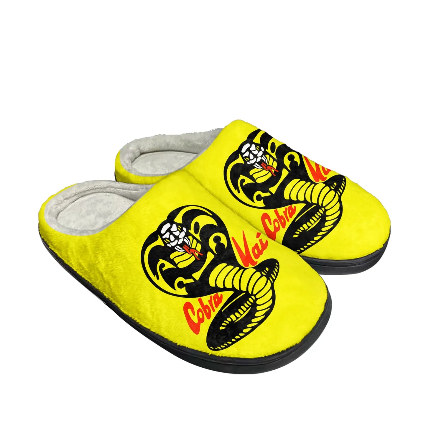 Cobra Kai Slippers No Mercy Sandals Movie Snake Home Cotton Mens Womens Plush Non-Slip Keep Warm Shoes Thermal Slipper - Premium slippers from Lizard Vigilante - Just $29.99! Shop now at Lizard Vigilante