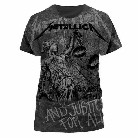 Men's 3D Tee Shirt Comfortable European And American City Style Metallica T Shirt Big Shirt Loose Casual Fashion Top - Premium tshirt from Lizard Vigilante - Just $22.99! Shop now at Lizard Vigilante