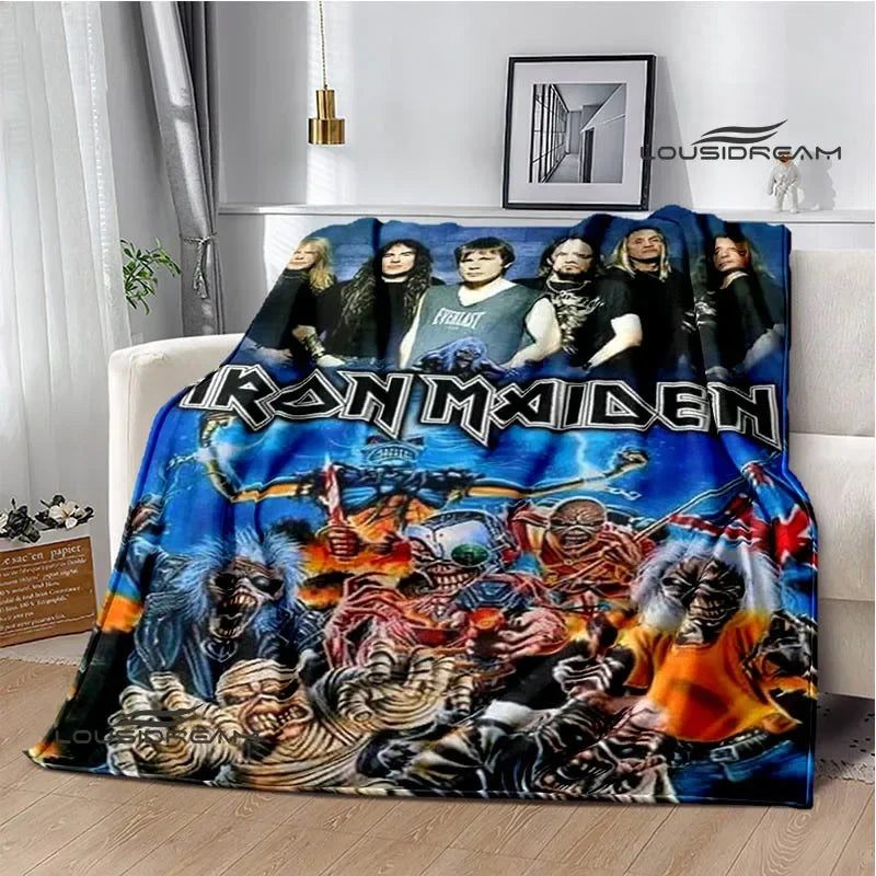 Iron Maiden Printed Blanket – Soft Flannel Kids & Adults Throw | Warm, Portable, and Perfect for Home or Travel - Premium blanket from dsers - Just $33.66! Shop now at Lizard Vigilante