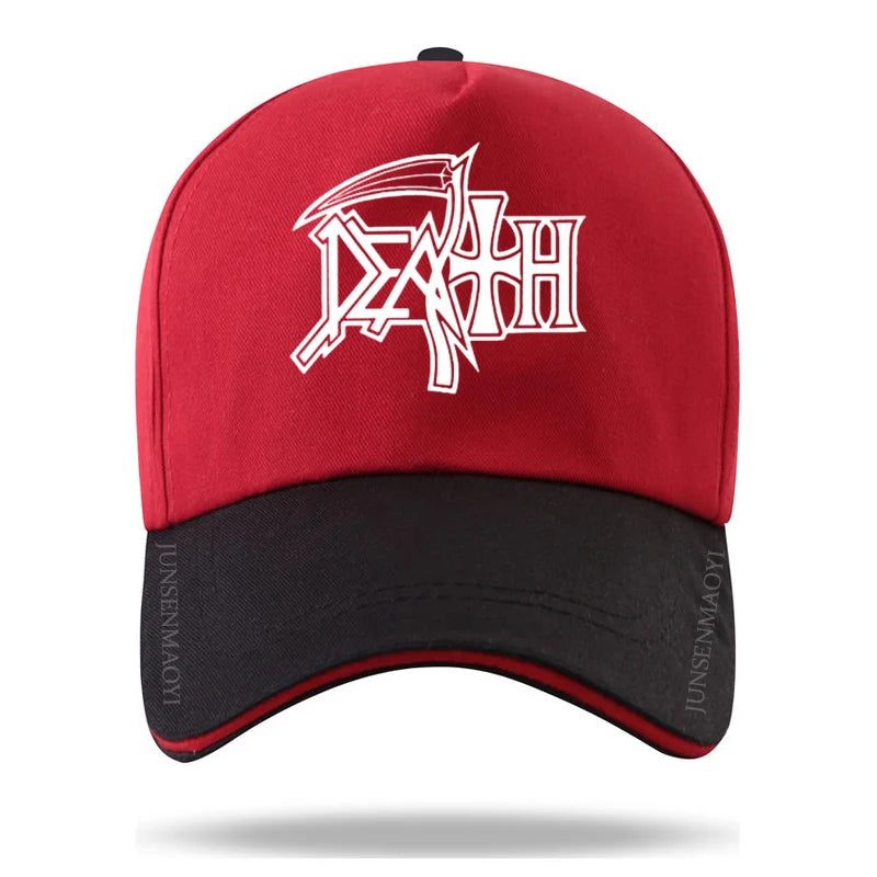 DEATH Cap METAL Hat Baseball Cap Casquette Hats Fitted Casual Dad Hats for Men Women Unisex - Premium Baseball cap from Lizard Vigilante - Just $22.99! Shop now at Lizard Vigilante