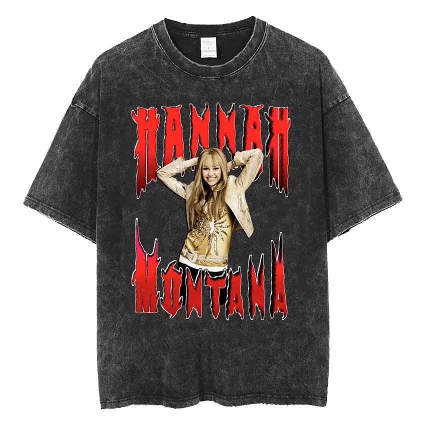 Miley & Montana Mashup: Vintage Washed Aesthetic Hip Hop T-Shirt for Men, Women & Couples – The Ultimate 4-Season Style Revolution - Premium tee from Lizard Vigilante - Just $26.66! Shop now at Lizard Vigilante