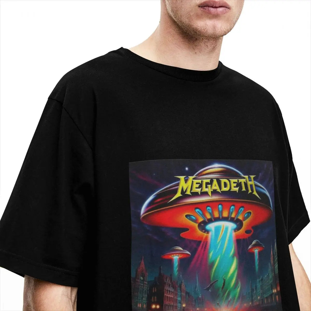 Megadeth Y2K Boston Custom Logo Cotton Tee – Men’s Short Sleeve Casual Summer T-Shirt - Premium t-shirt from Lizard Vigilante - Just $23.88! Shop now at Lizard Vigilante