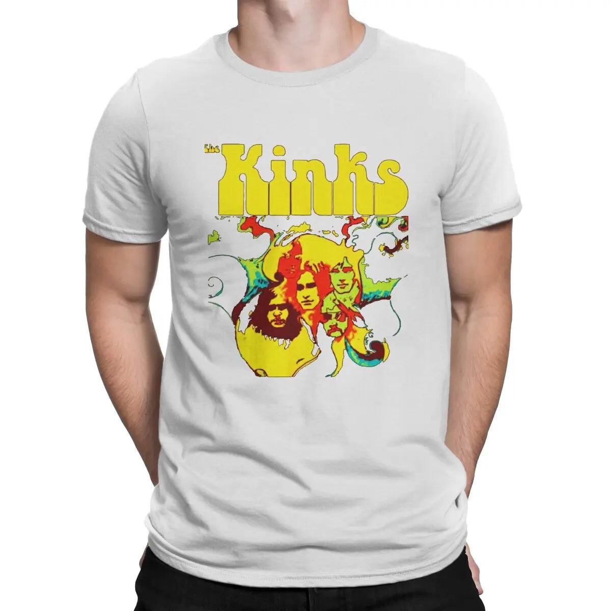 The Kinks Rock Band Main Members T Shirt Men's Pure Punk Cotton Metal Casual T-Shirt Round Neck Kinked Sleeve Clothes - Premium T-Shirt from Lizard Vigilante - Just $22.99! Shop now at Lizard Vigilante