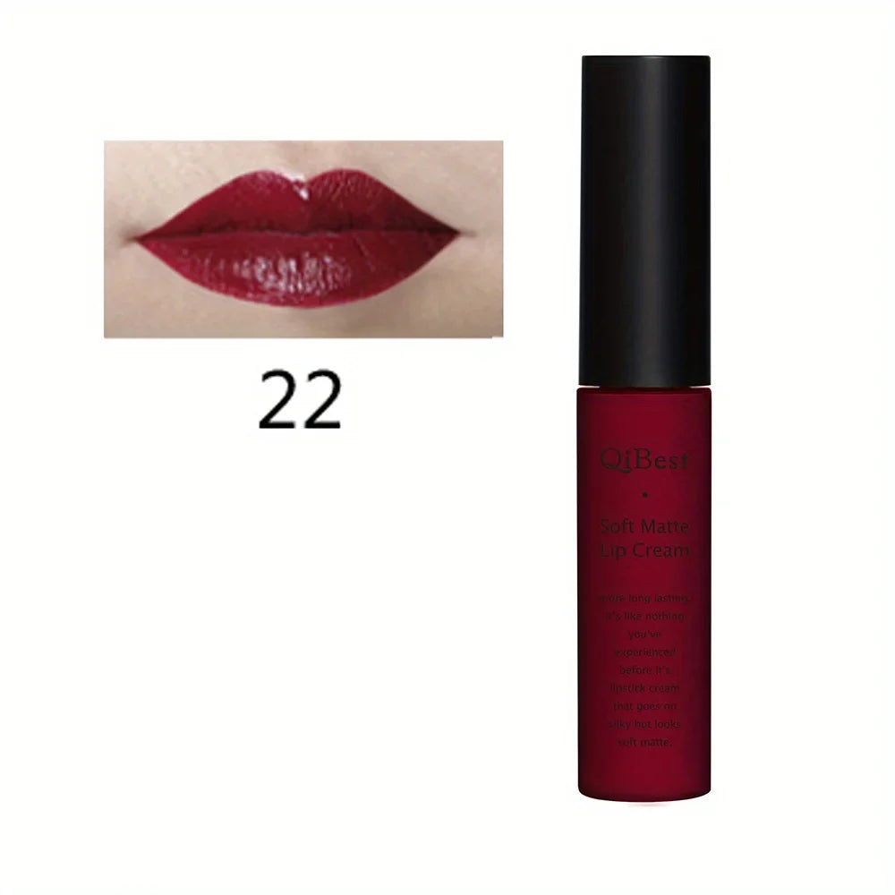 Luxurious Matte & Volumizing Lipstick - Waterproof, Long-Lasting, 20 Diverse Shades | Ideal Gift for Valentine's Day
