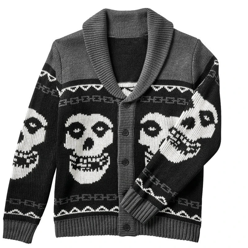 Y2K Harajuku Gothic Ghost Sweater – Fall/Winter Portrait Print Fashion Sweater for Men and Women - Premium sweater from Lizard Vigilante - Just $43.88! Shop now at Lizard Vigilante