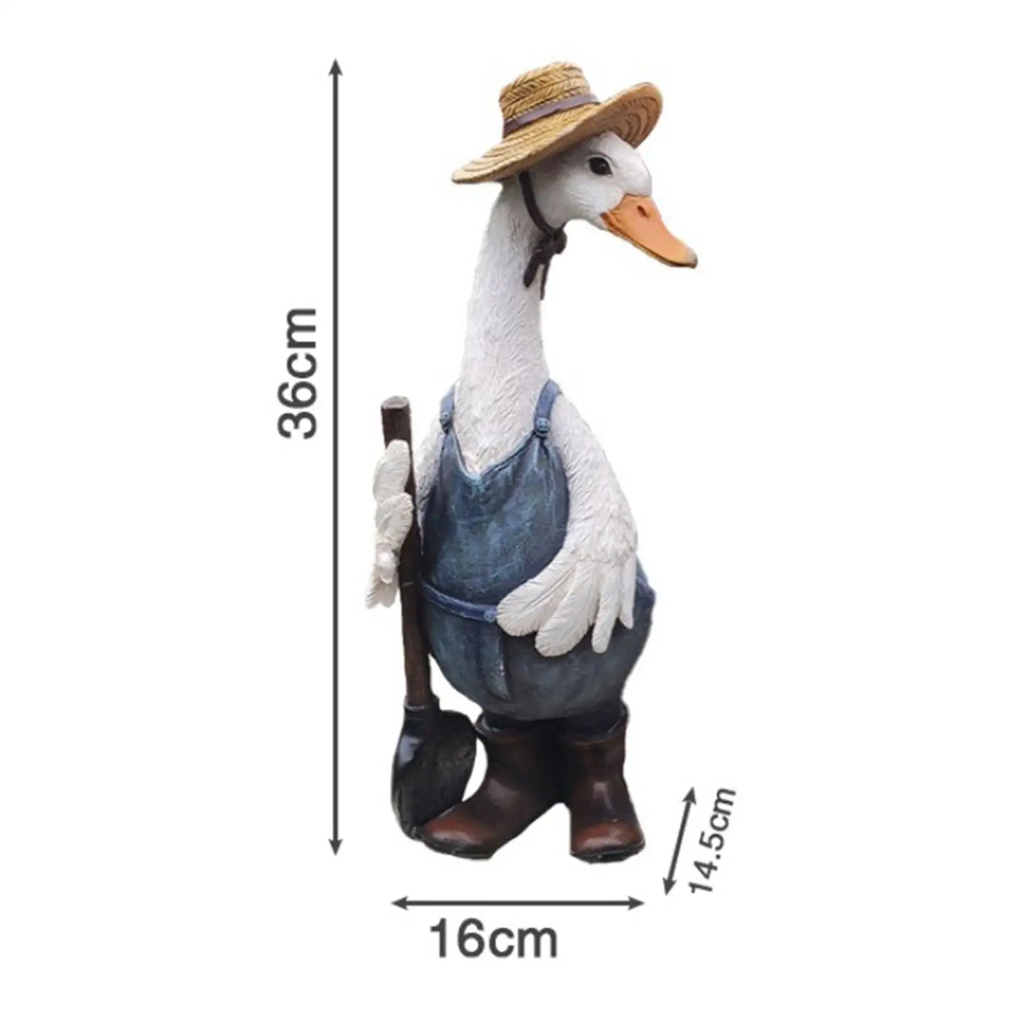 Resin Duck Garden Statue Sculpture Figurine Ornament Courtyard Decorative